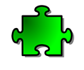 Green Jigsaw piece 08