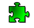 Green Jigsaw piece 09