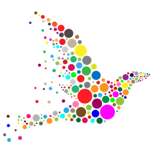 Colorful Circle Bird