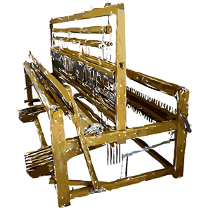 Old Fashioned Fabric Loom Vectorized