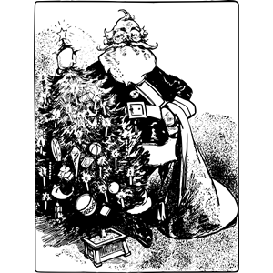 Santa Holds a Tree