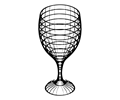 3D Wireframe Wine Glass