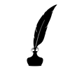 Feather Quill And Inkwell Silhouette
