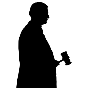 Judge With Gavel Silhouette