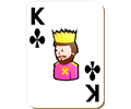 White deck: King of clubs