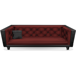 Dark red sofa from Glitch