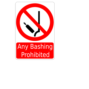 Bashing Prohibited Sign