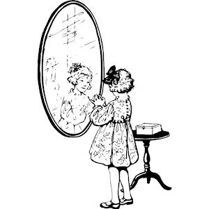 Girl at Mirror 1