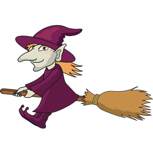 Witch on broom