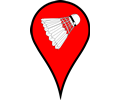 Map Pin Red Badminton