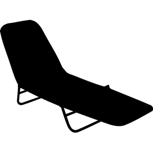 Beach chair silhouette