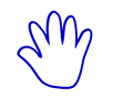 Blue Cartoon Hand