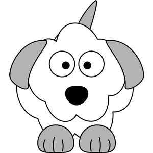 French Poodle Cartoon Dog