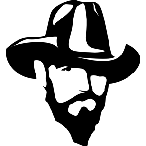 Bearded Cowboy Silhouette