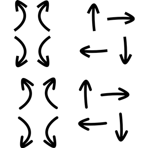 Set of simple arrow