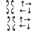 Set of simple arrow