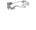 Ladies Hand with Diamond Ring