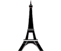 Eiffel Tower Black