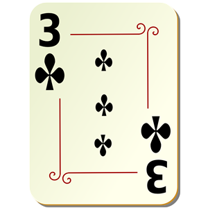 Ornamental deck: 3 of clubs