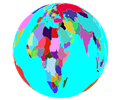 Colorful World Globe