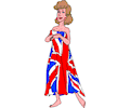 British Woman & Flag