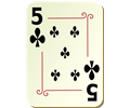 Ornamental deck: 5 of clubs