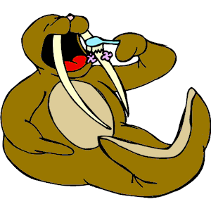 Walrus Brushing Teeth