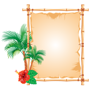 Decorated bamboo frame