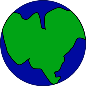 Earth with one continent