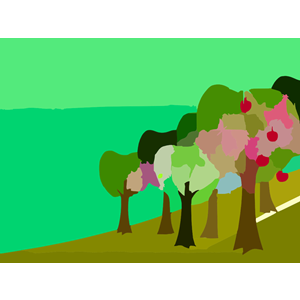 MLP Hill Apple Trees Background