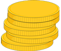 Money stack of coins