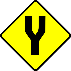 caution_fork in road