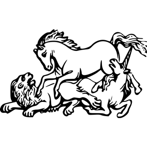 Lion, horse and unicorn