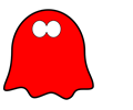 Friendly Red Ghost, Wavy Base