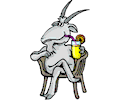 Goat Drinking Lemonade