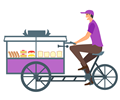 Bread Seller with Cycle Cart