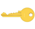 Cylinder lock key