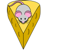 Grey Mouse With Cheese