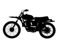 High Detail Motorcycle Silhouette