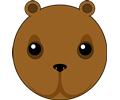cute bear head