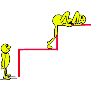 Yellow Dudes on Stairs