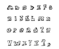 Hand Drawn Blocky Alphabet in Caps