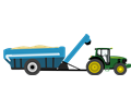Farm Tractor with Grain Cart