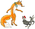 Fox with Rooster