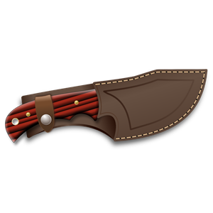 Hunter knife in a sheath