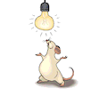 Mouse Under Light Bulb