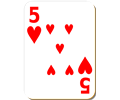 White deck: 5 of hearts