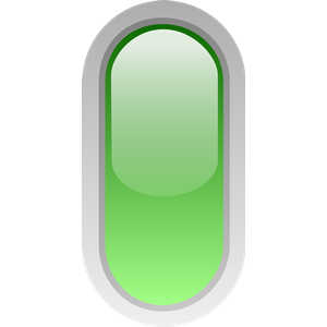 led rounded v green