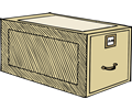 one drawer wooden case