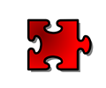 Red Jigsaw piece 14